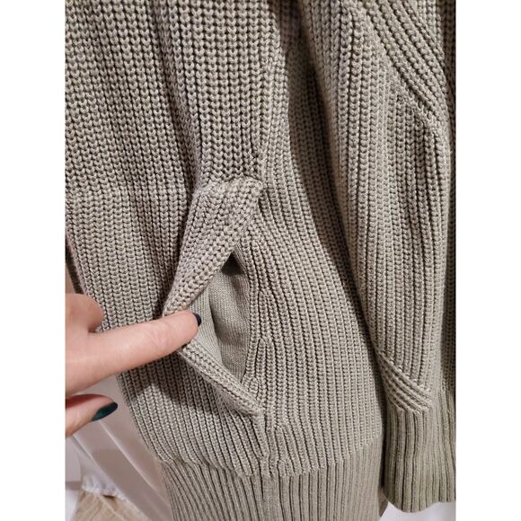 Lululemon Cashlu Sweater Wrap Cardigan Womens XS/S Cashmere Sage Green Pockets - Picture 4 of 12